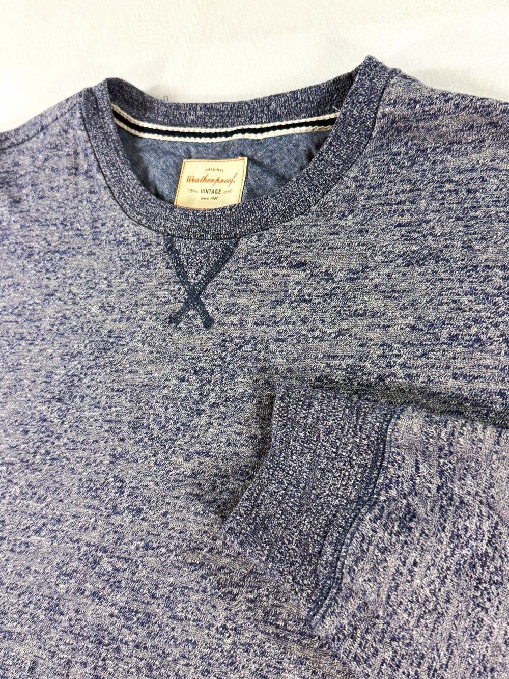 Weatherproof Vintage Men’s XL Blue Heather Crewneck Sweatshirt